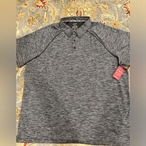Flag and anthem grey men’s polo, brand new w/ tags, XXL